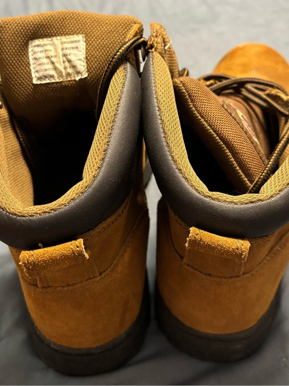 Brahma Men's Wheat Suede Work Boots with Padded Collar